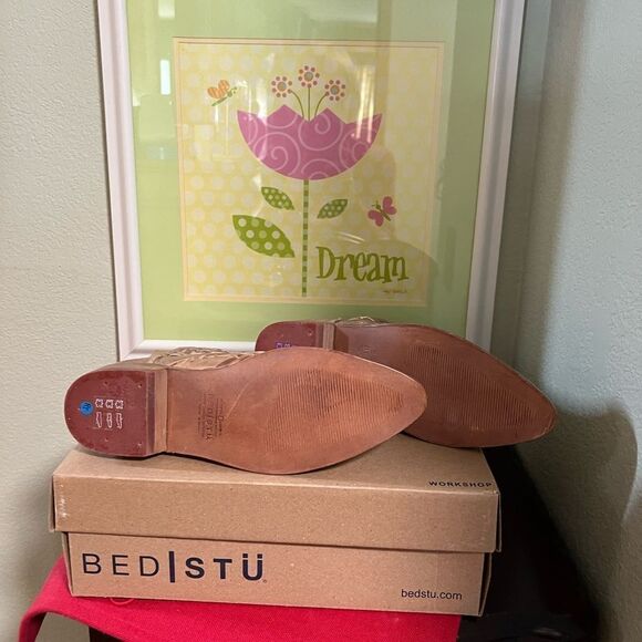 NWT Bed Stu Women's Tan Leather”Oats Rustic Loretta Boot” Boots Size 8.5 - Picture 7 of 9